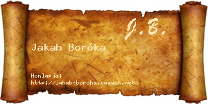 Jakab Boróka névjegykártya