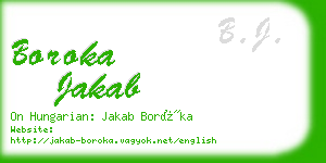 boroka jakab business card